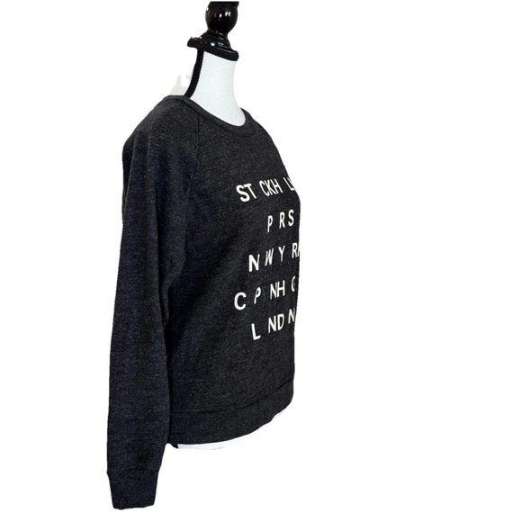 Madewell Tour Guide Cities Sweatshirt Gray Size Small Athleisure Activewear - Picture 3 of 8